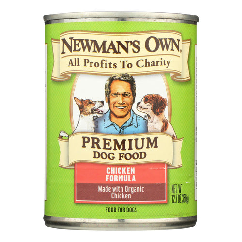 Newman's Own Organics Organic Dog Food Can - Chicken - Case Of 12 - 12.7 Oz.