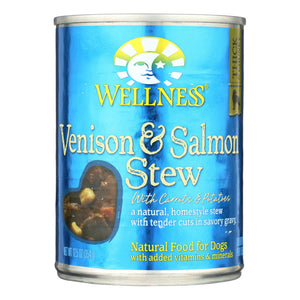 Wellness Pet Products Dog Food - Venison And Salmon With Potatoes And Carrots - Case Of 12 - 12.5 Oz.