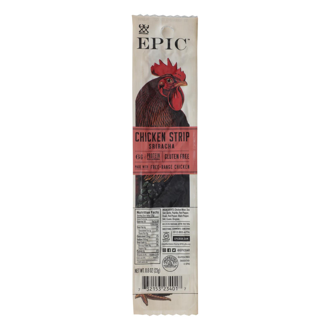 Epic - Strip Chicken Sriracha - Case Of 20 - 0.80 Oz