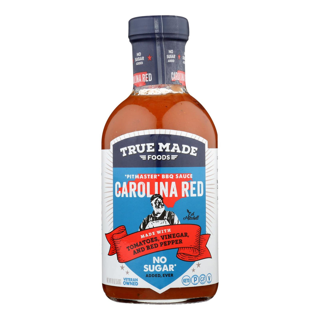 True Made Foods - Sauce Bbq Carol Red Style - Case Of 6-18 Oz