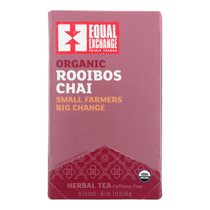 Equal Exchange - Tea Rooibos Chai - Case Of 6-20 Ct