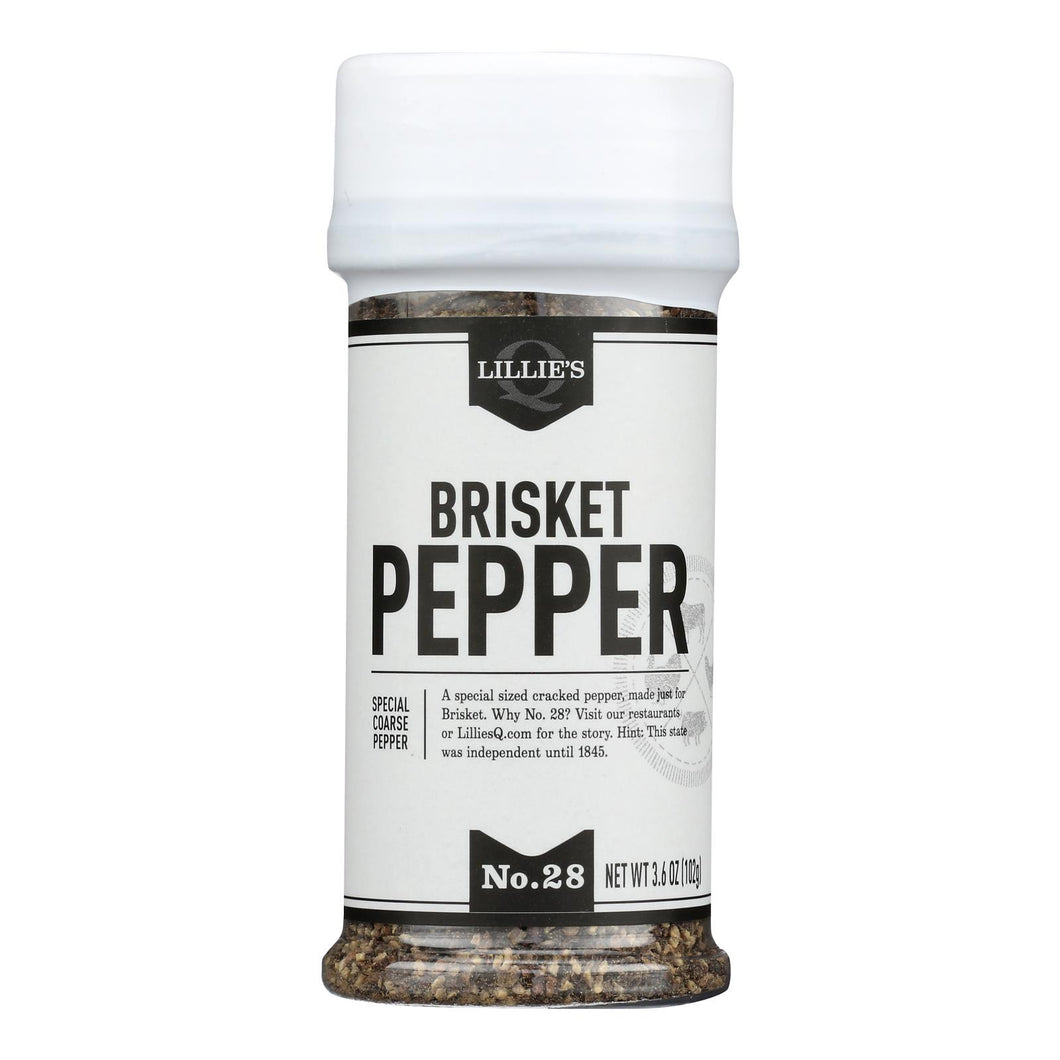Lillies Q - Rub Brisket Pepper - Case Of 6-3.6 Oz