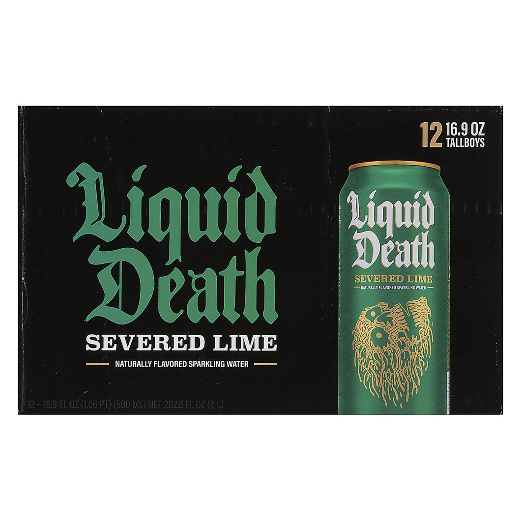 Liquid Death - Spk Mtn Water 100% Lime Can - Case Of 1-12/16.9
