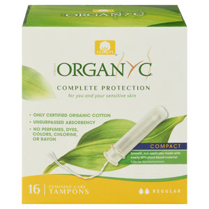 Organyc - Tampons Reg Cotton Appl - 1 Each - 16 Ct