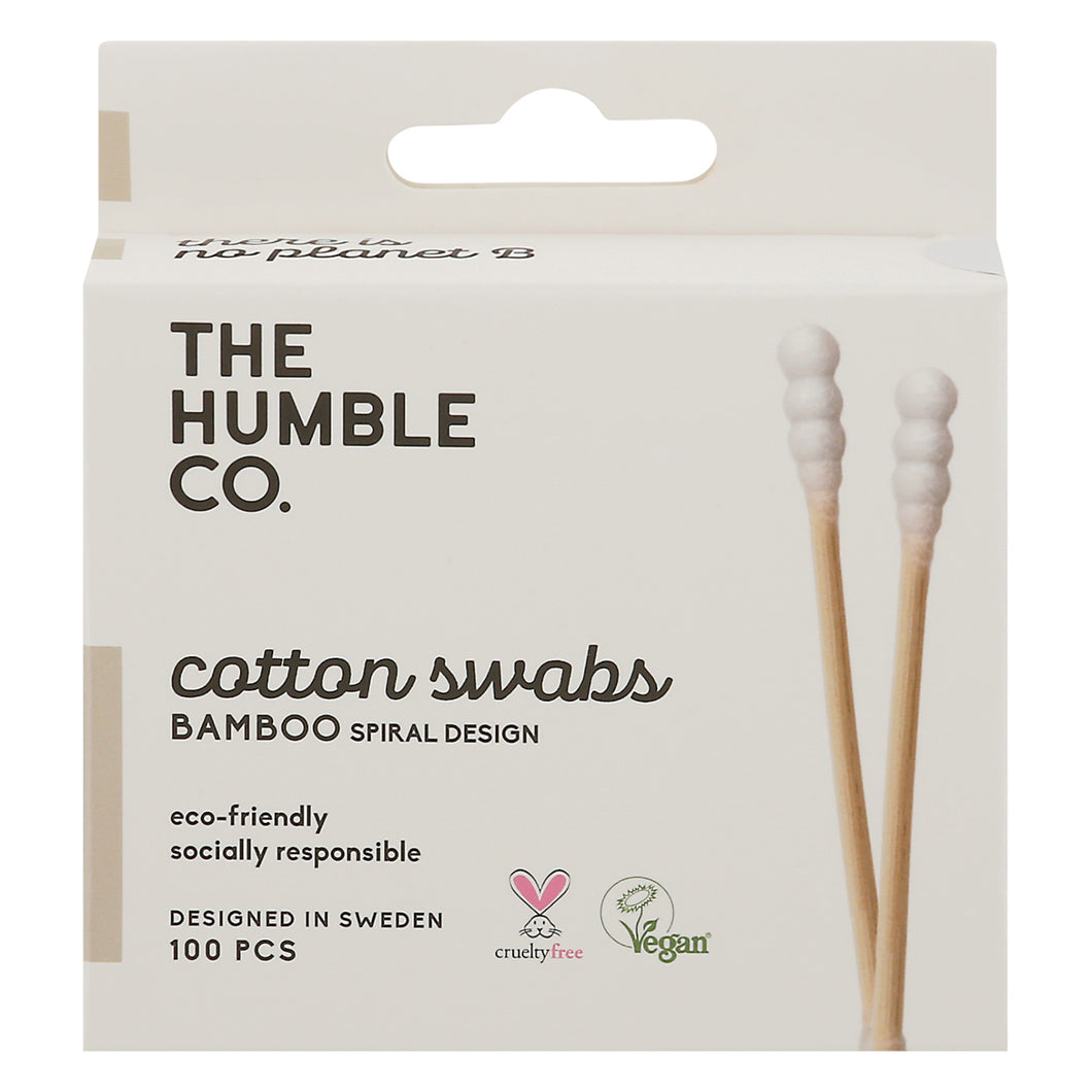 Humble Co - Cottn Swab Bambo Wht Sprl - Case Of 10-100 Ct