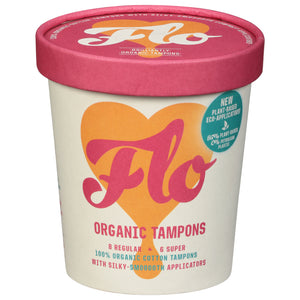 Flo - Tampons Organic Eco-applctr - Case Of 12-14 Ct