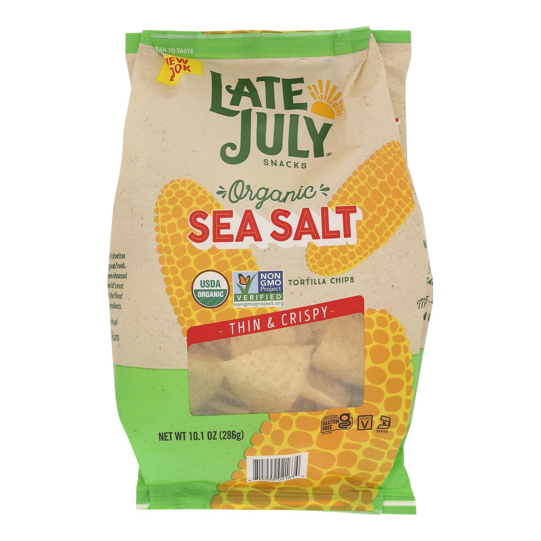Late July Snacks - Tort Chips Sea Salt - Case Of 9-10.1 Oz