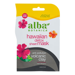 Alba Botanica - Hawaiian Sheet Mask - Detox - Case Of 8 - 1 Count