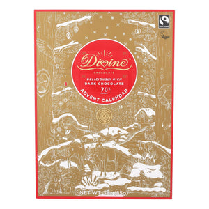 Divine - Advent Calendar Dark Chocolate - Case Of 12 - 3 Oz