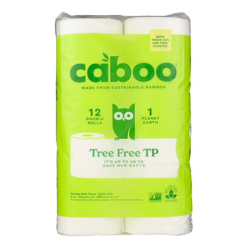 Caboo - Bath Tissue - Tissue Bath 300 Sheet - Case Of 6 - 12 Pk