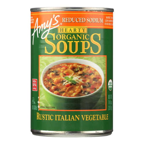Amy's - Soup Organic Hearty Rustic Italian Vegetable - Case Of 12 - 14 Oz