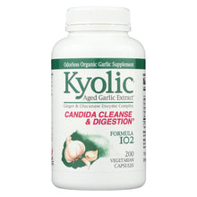 Load image into Gallery viewer, Kyolic - Aged Garlic Extract Candida Cleanse And Digestion Formula102 - 200 Vegetarian Capsules