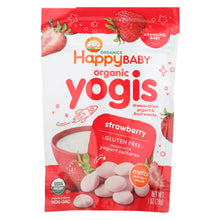 Load image into Gallery viewer, Happy Baby Happy Yogis Organic Superfoods Yogurt And Fruit Snacks Strawberry - 1 Oz - Case Of 8