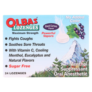 Olbas - Lozenges Sugar-free Black Currant - 24 Lozenges - Case Of 12