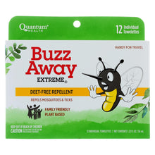 Load image into Gallery viewer, Quantum Research Buzz Away Towelettes - 12 Pack