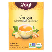 Load image into Gallery viewer, Yogi Organic Herbal Tea Caffeine Free Ginger - 16 Tea Bags - Case Of 6