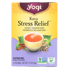 Load image into Gallery viewer, Yogi Kava Stress Relief Herbal Tea Caffeine Free - 16 Bag - Case Of 6
