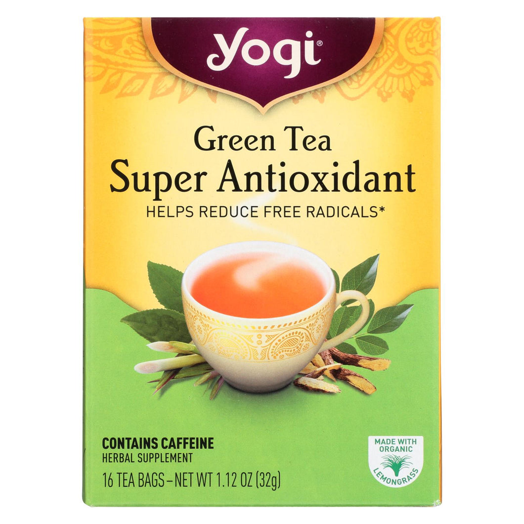 Yogi Green Tea Super Anti-oxidant - 16 Tea Bags - Case Of 6