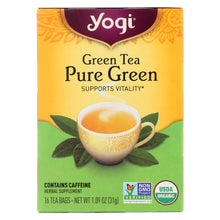 Load image into Gallery viewer, Yogi Organic Pure Green Herbal Tea - 16 Tea Bags - Case Of 6