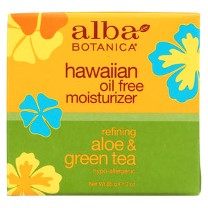 Alba Botanica - Hawaiian Aloe And Green Tea Moisturizer Oil-free - 3 Oz