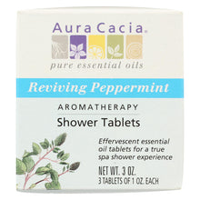 Load image into Gallery viewer, Aura Cacia - Reviving Aromatherapy Shower Tablets Peppermint - 3 Tablets