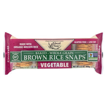Load image into Gallery viewer, Edward And Sons Organic Vegetable Brown Rice Snaps - Case Of 12 - 3.5 Oz.