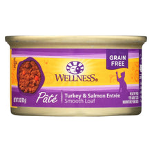 Load image into Gallery viewer, Wellness Pet Products Cat Food - Turkey And Salmon Recipe - Case Of 24 - 3 Oz.