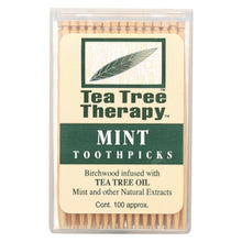 Load image into Gallery viewer, Tea Tree Therapy Toothpicks - 100 Toothpicks - Case Of 12