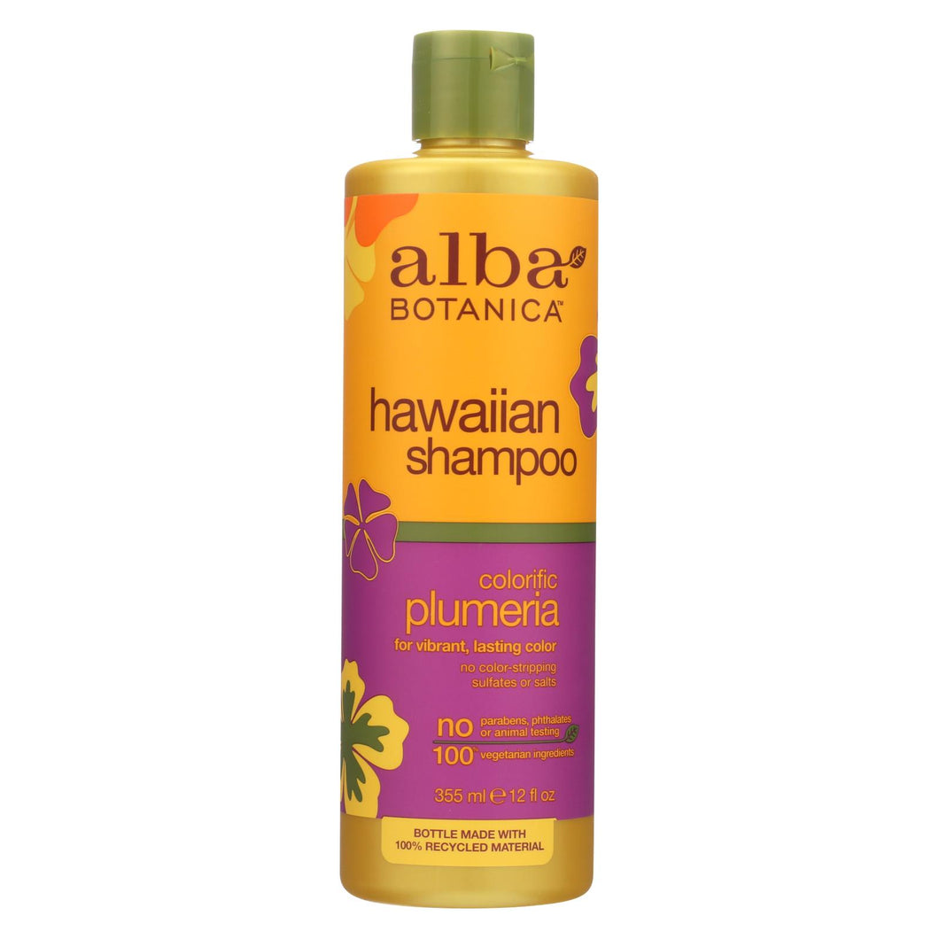 Alba Botanica - Hawaiian Natural Shampoo Colorific Plumeria - 12 Fl Oz