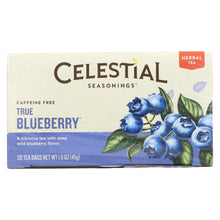 Load image into Gallery viewer, Celestial Seasonings Herbal Tea Caffeine Free True Blueberry - 20 Tea Bags - Case Of 6