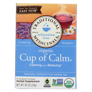 Traditional Medicinals Organic Easy Now Herbal Tea - 16 Tea Bags - Case Of 6