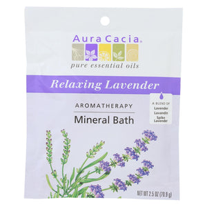 Aura Cacia - Aromatherapy Mineral Bath Lavender Harvest - 2.5 Oz - Case Of 6