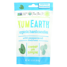 Load image into Gallery viewer, Yummy Earth Organic Candy Drops Wild Peppermint - 3.3 Oz - Case Of 6