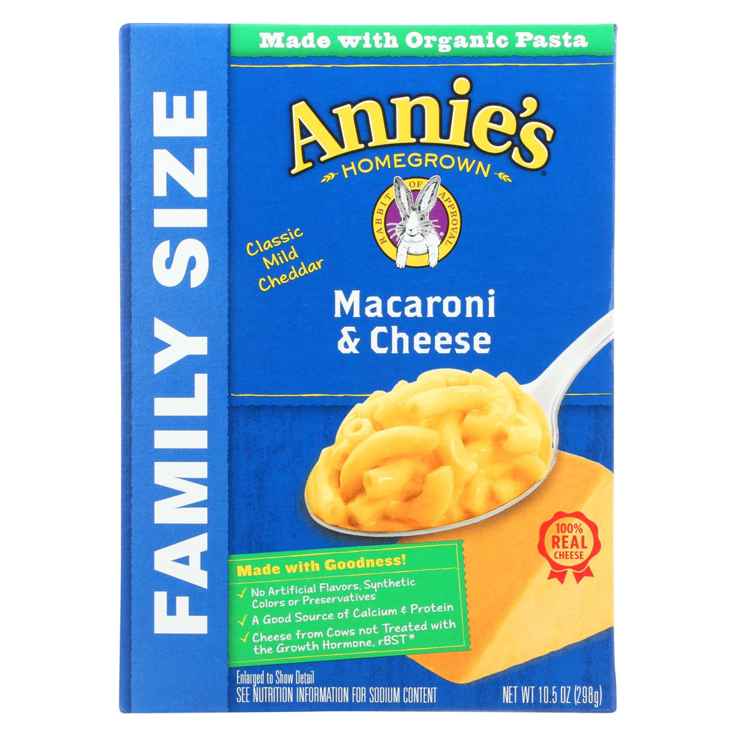 Annie's Homegrown Classic Family Size Macaroni And Cheese - Case Of 6 - 10.5 Oz.
