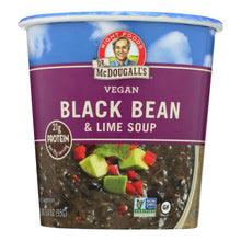 Load image into Gallery viewer, Dr. Mcdougall&#39;s Vegan Black Bean And Lime Soup Big Cup - Case Of 6 - 3.4 Oz.