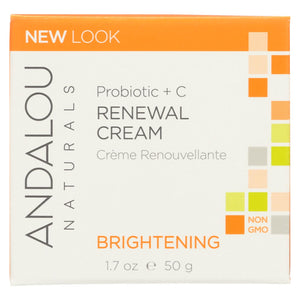Andalou Naturals Renewal Cream Brightening Probiotic Plus C - 1.7 Fl Oz