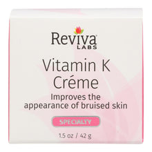 Load image into Gallery viewer, Reviva Labs - Vitamin K Cream - 1.5 Oz