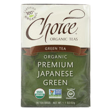 Load image into Gallery viewer, Choice Organic Teas Premium Japanese Green Tea - 16 Tea Bags - Case Of 6