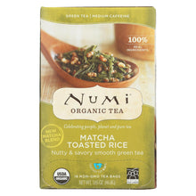 Load image into Gallery viewer, Numi Tea Toasted Rice Green Tea - Organic - Case Of 6 - 18 Bags