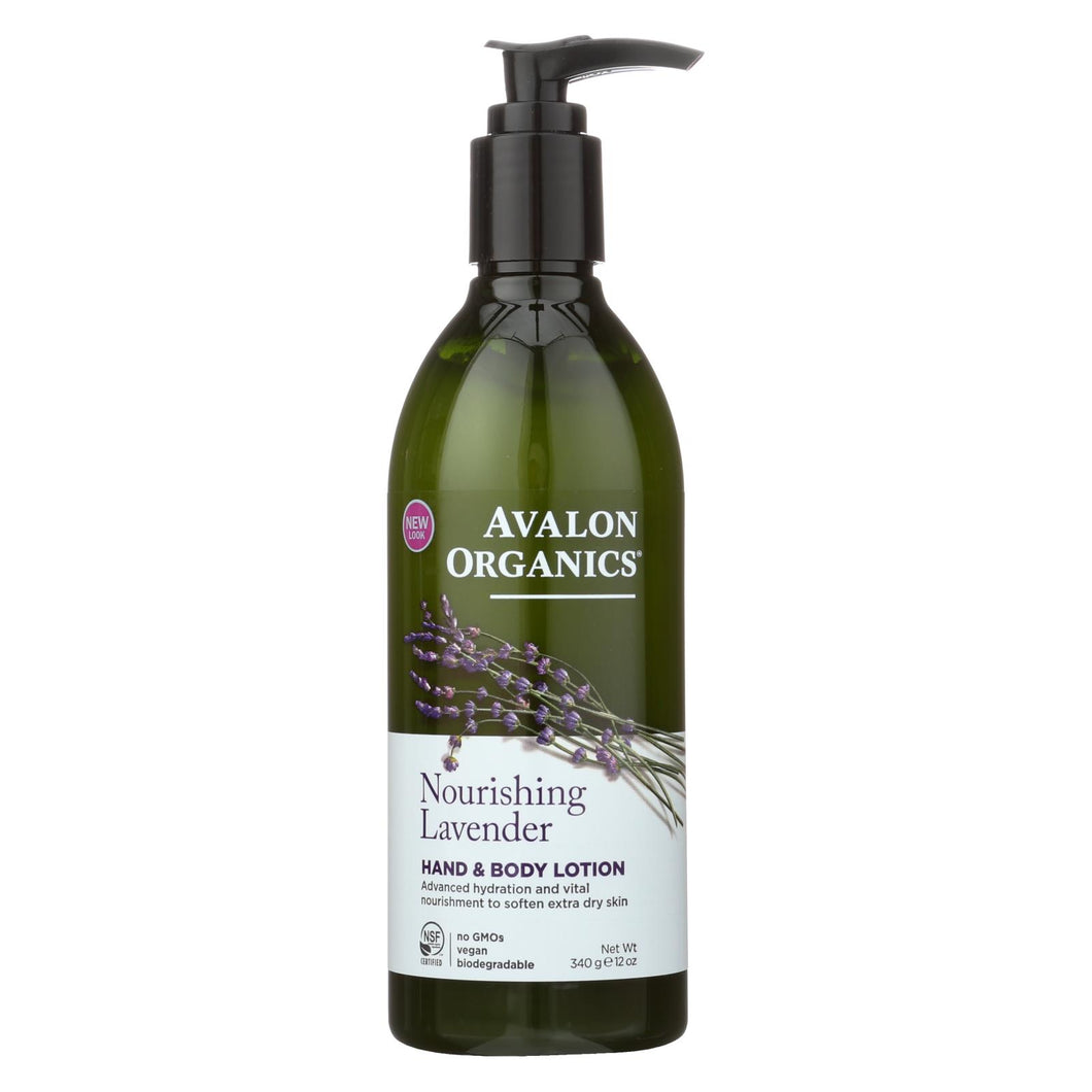 Avalon Organics Hand And Body Lotion Lavender - 12 Fl Oz