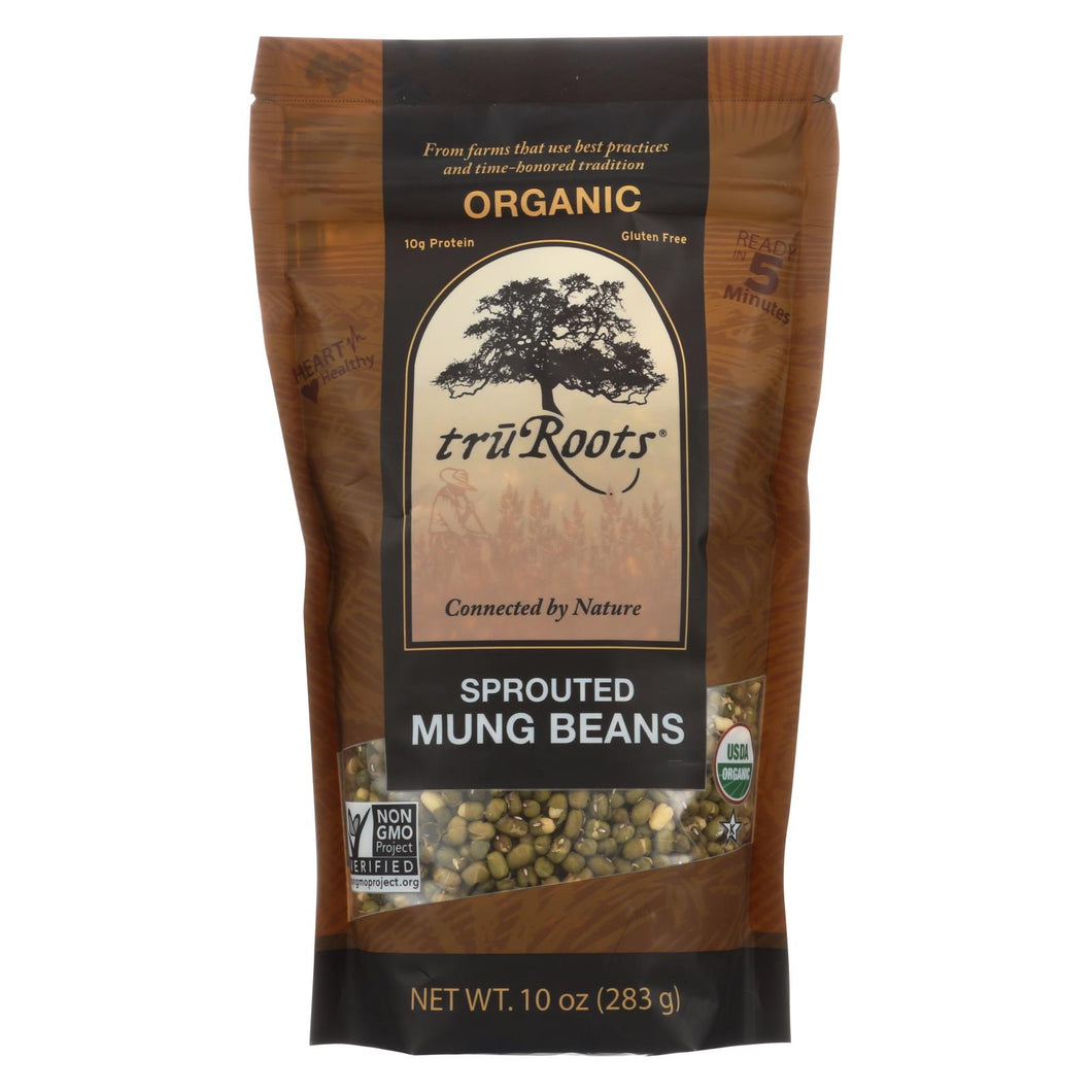 Truroots Organic Mung Beans - Sprouted - Case Of 6 - 10 Oz.