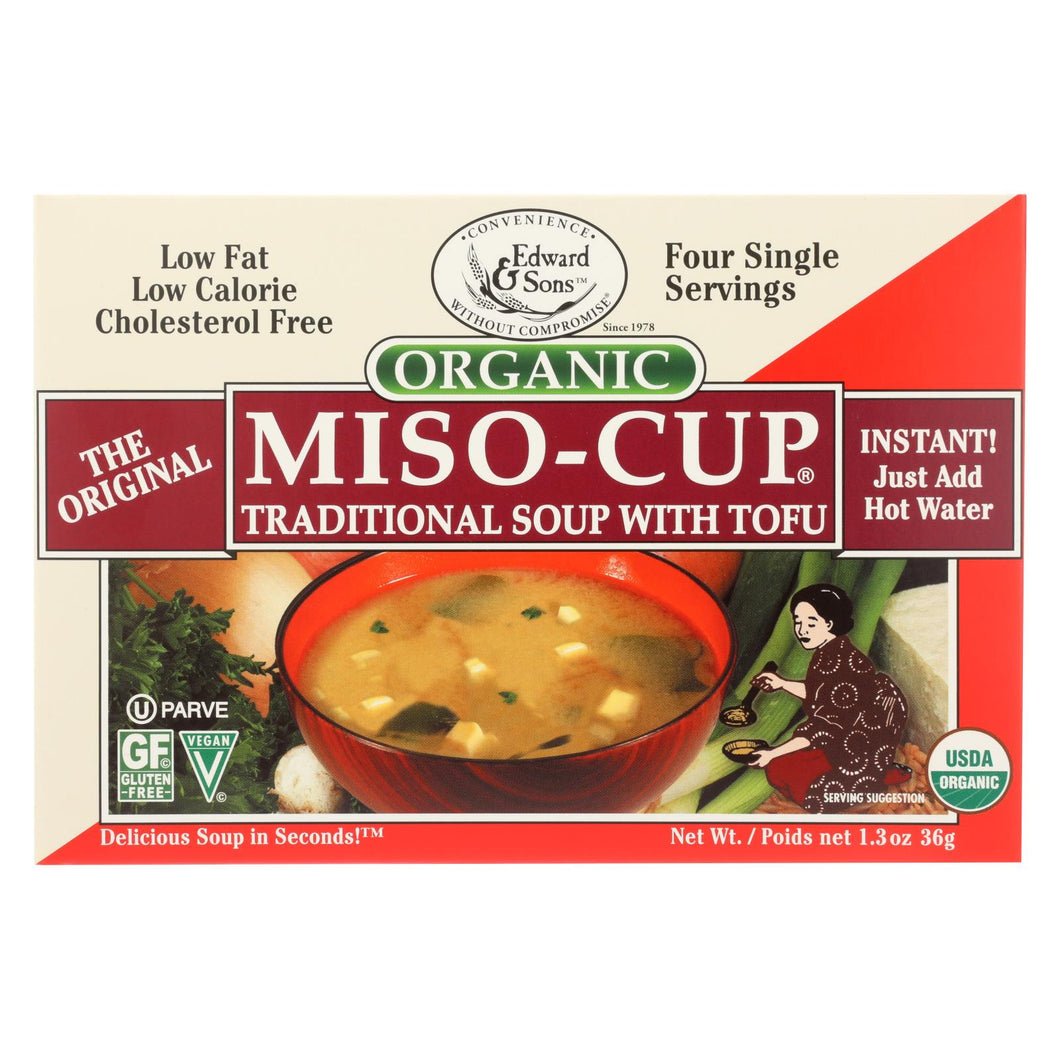 Edward And Sons Organic Traditional Miso - Cup - Case Of 12 - 1.3 Oz.