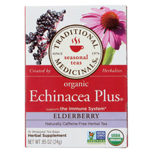 Load image into Gallery viewer, Traditional Medicinals Organic Echinacea Elder Tea -caffeine Free - Case Of 6 - 16 Bags