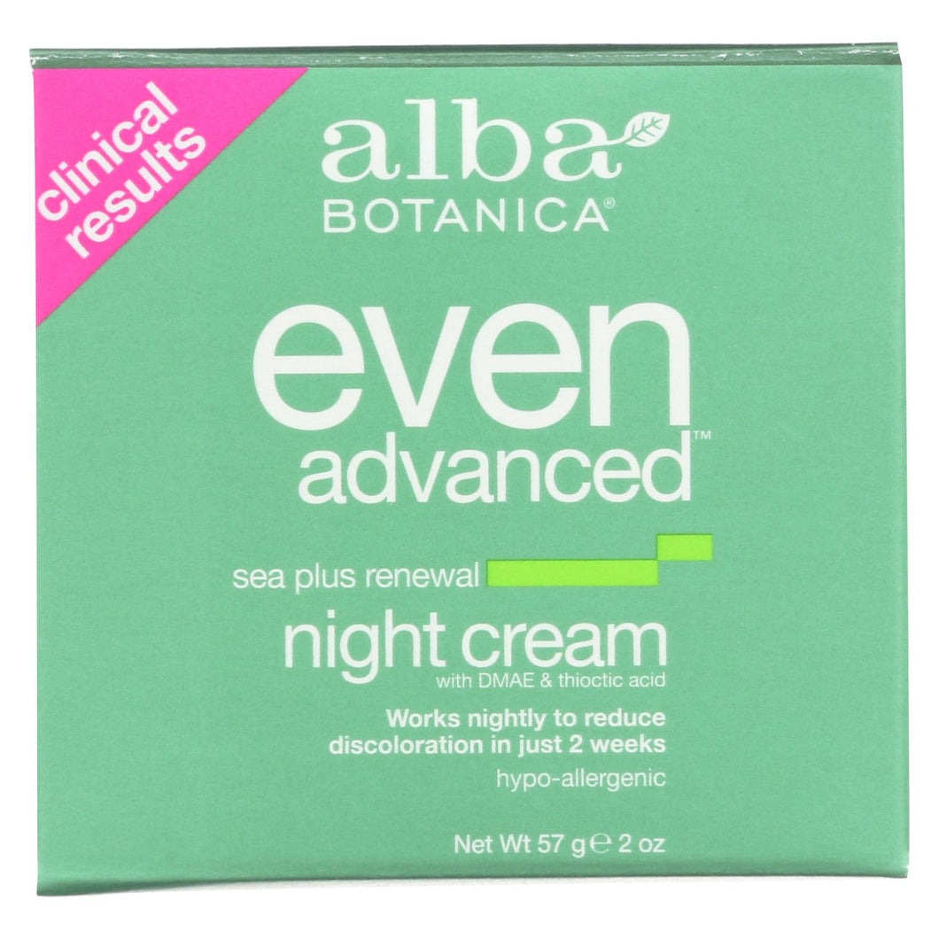 Alba Botanica - Natural Even Advanced Sea Plus Renewal Night Cream - 2 Oz