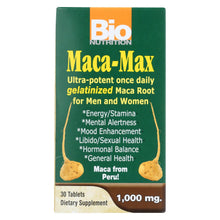 Load image into Gallery viewer, Bio Nutrition - Maca-max - 1000 Mg - 30 Tablets