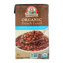 Load image into Gallery viewer, Dr. Mcdougall&#39;s Organic French Lentil Lower Sodium Soup - Case Of 6 - 17.6 Oz.