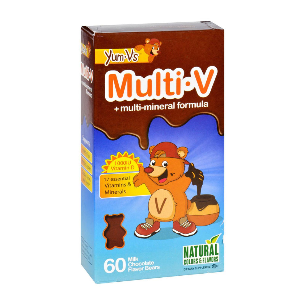 Yum V's Multi-v Plus Multi-mineral Formula Milk Chocolate - 60 Bears