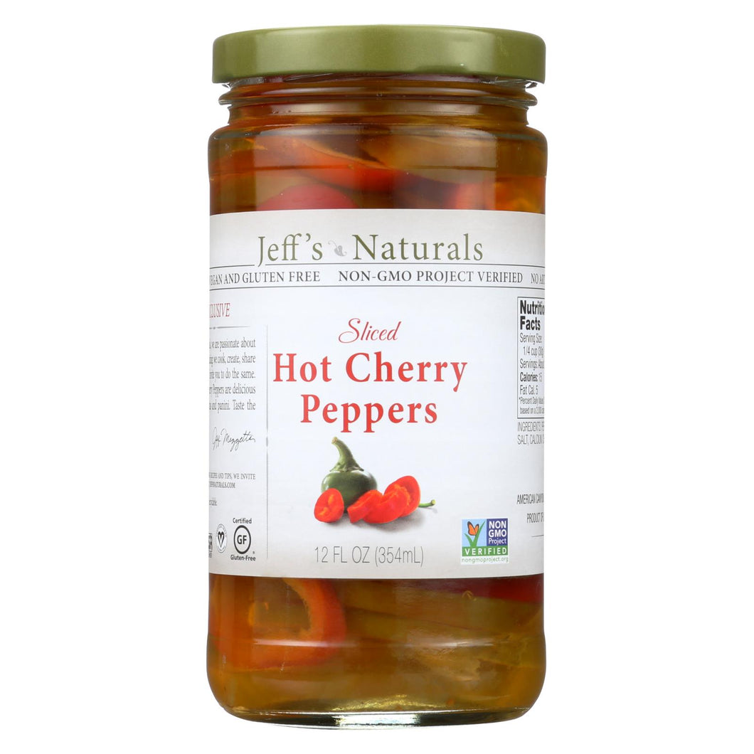 Jeff's Natural Jeff's Natural Hot Cherry Pepper - Hot Cherry Pepper - Case Of 6 - 12 Oz.