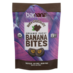 Barnana Chewy Banana Bites - Organic Chocolate - Case Of 12 - 3.5 Oz.