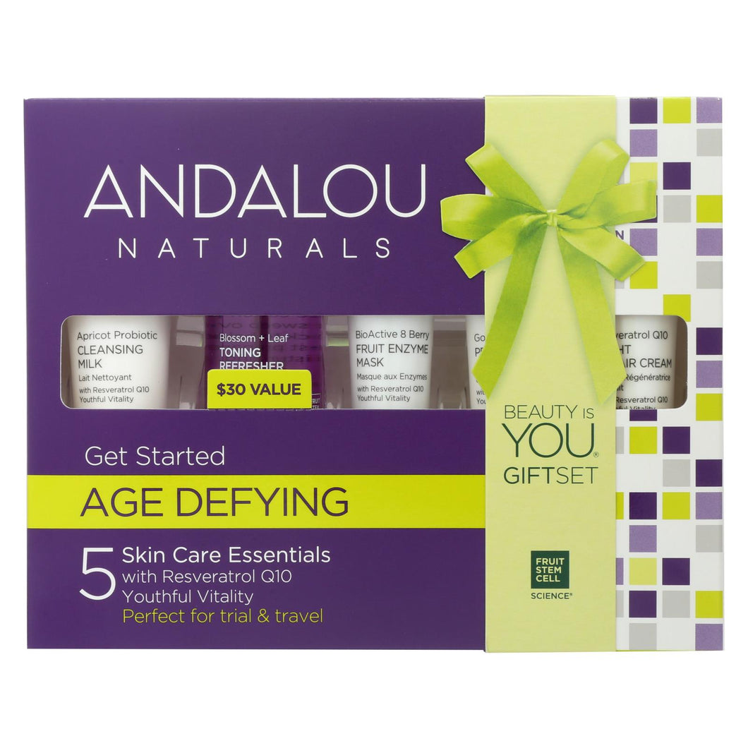 Andalou Naturals Get Started Age Defying - 5 Piece Kit